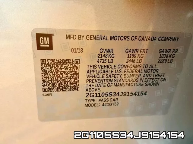 2G1105S34J9154154 фото 2