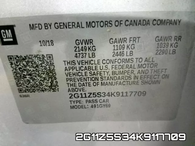2G11Z5S34K9117709 фото 2