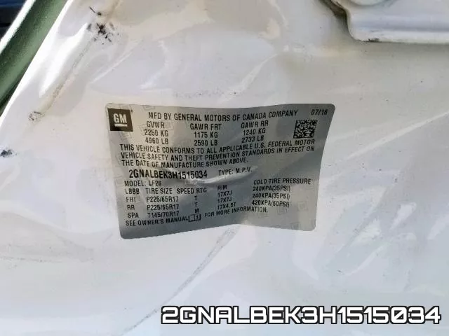 2GNALBEK3H1515034 фото 2