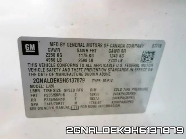 2GNALDEK9H6137879 фото 2