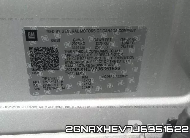 2GNAXHEV7J6351622 фото 10