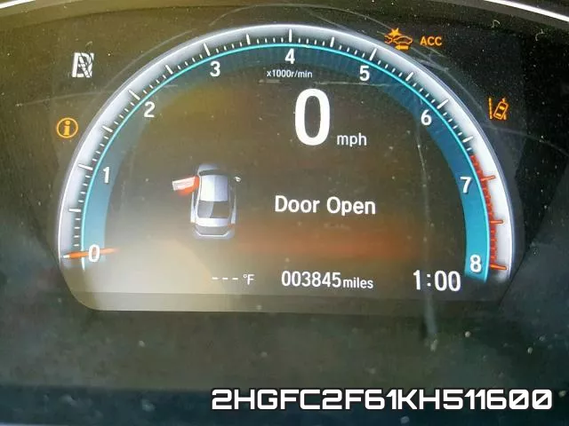 2HGFC2F61KH511600 фото 9
