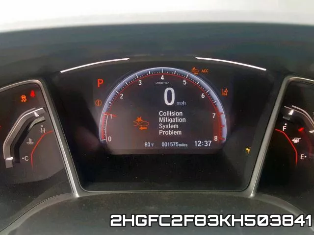 2HGFC2F83KH503841 фото 8