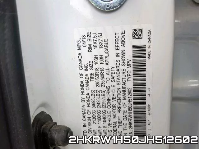 2HKRW1H50JH512602 фото 2