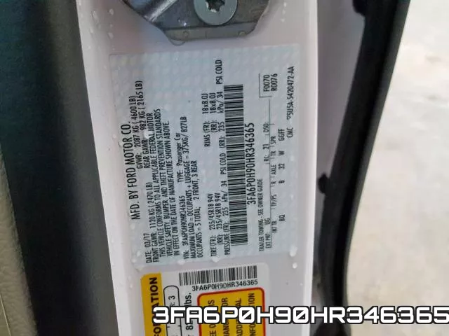3FA6P0H90HR346365 фото 2