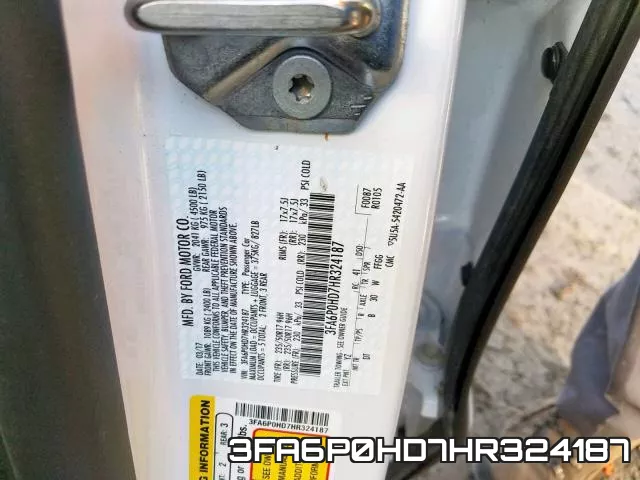 3FA6P0HD7HR324187 фото 2
