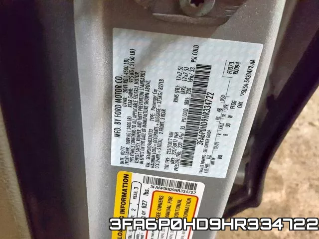 3FA6P0HD9HR334722 фото 2