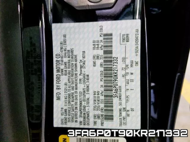 3FA6P0T90KR217332 фото 2