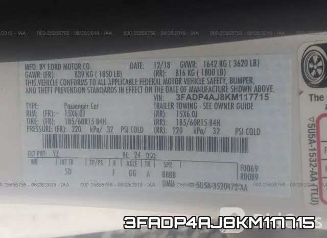 3FADP4AJ8KM117715 фото 10