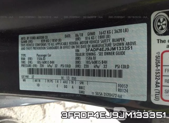 3FADP4EJ9JM133351 фото 10