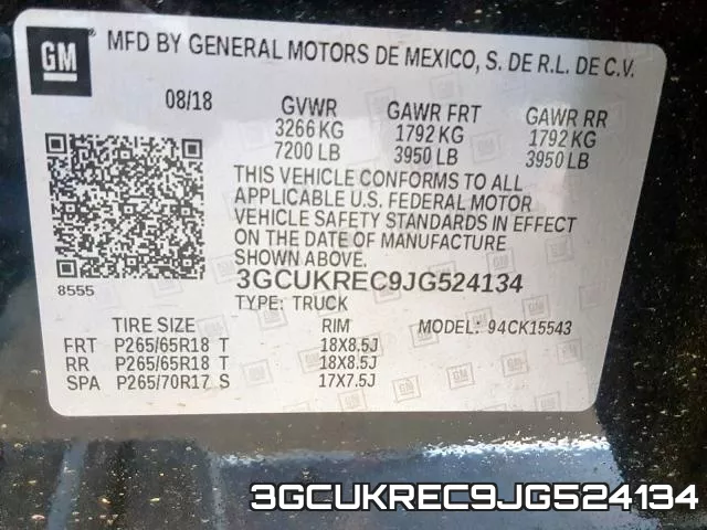 3GCUKREC9JG524134 фото 2