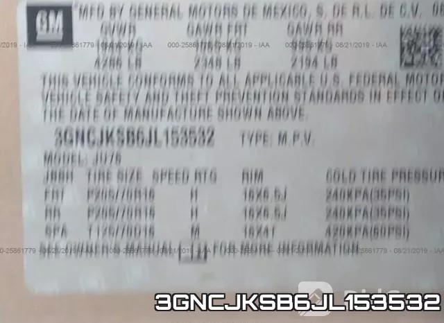 3GNCJKSB6JL153532 фото 10