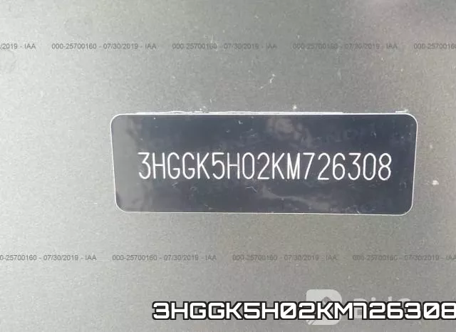 3HGGK5H02KM726308 фото 10