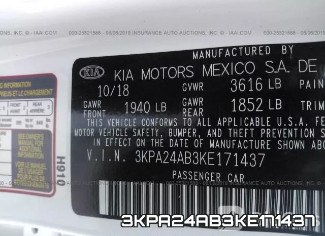 3KPA24AB3KE171437 фото 10