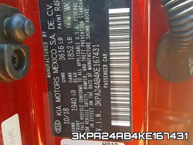 3KPA24AB4KE167431 фото 2