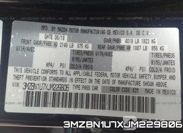 3MZBN1U7XJM229806 фото 10