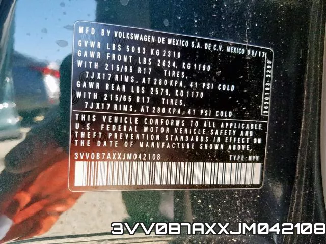 3VV0B7AXXJM042108 фото 2