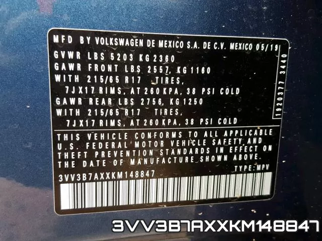 3VV3B7AXXKM148847 фото 2