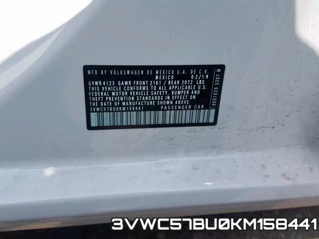 3VWC57BU0KM158441 фото 2