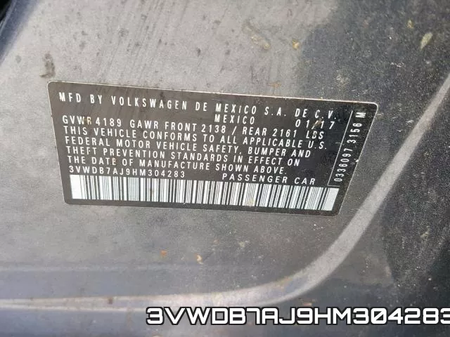3VWDB7AJ9HM304283 фото 2