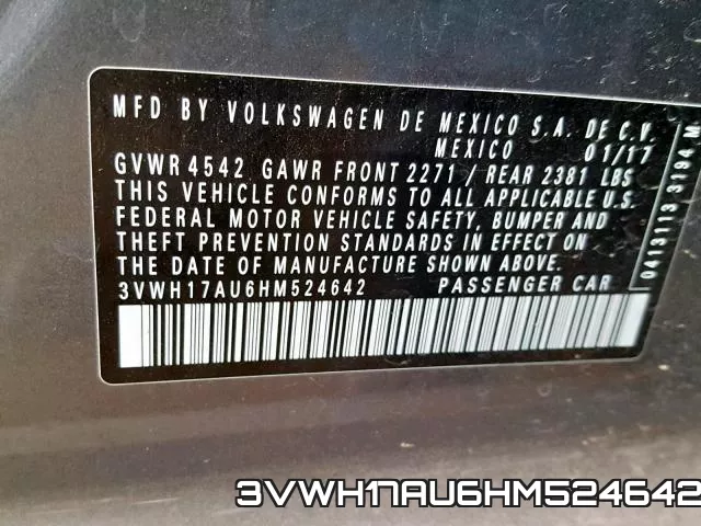 3VWH17AU6HM524642 фото 2