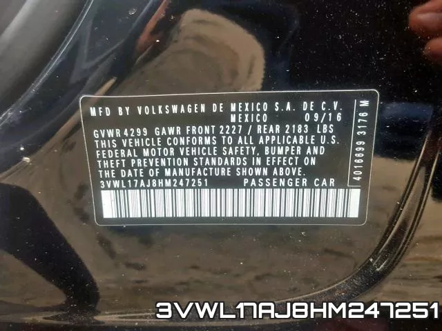 3VWL17AJ8HM247251 фото 2