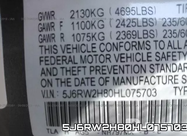 5J6RW2H80HL075703 фото 10