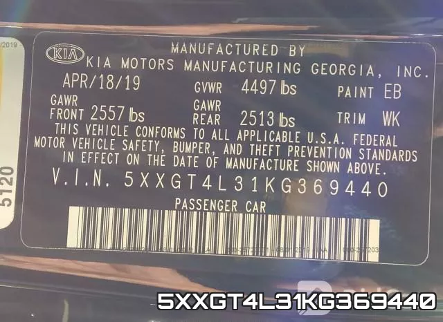 5XXGT4L31KG369440 фото 10