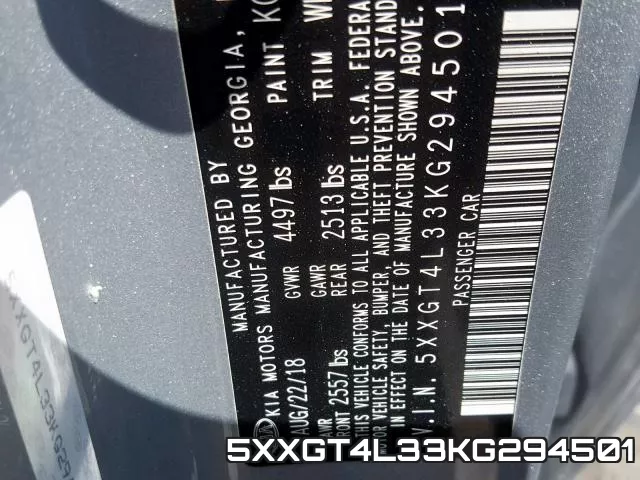 5XXGT4L33KG294501 фото 2