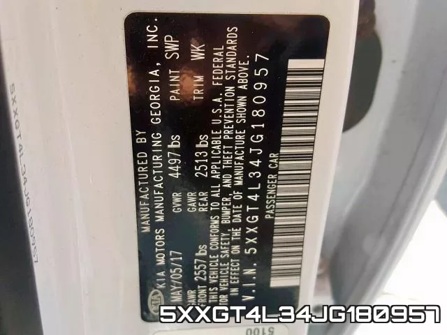 5XXGT4L34JG180957 фото 2