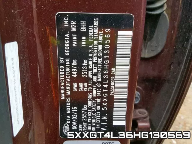 5XXGT4L36HG130569 фото 2