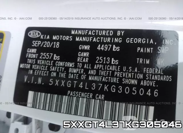 5XXGT4L37KG305046 фото 10