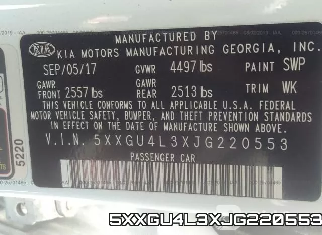 5XXGU4L3XJG220553 фото 10