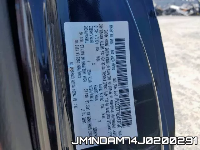 JM1NDAM74J0200291 фото 2