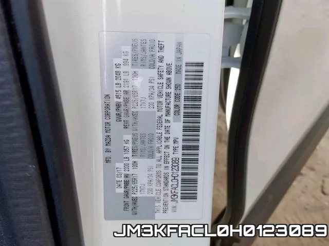 JM3KFACL0H0123089 фото 2