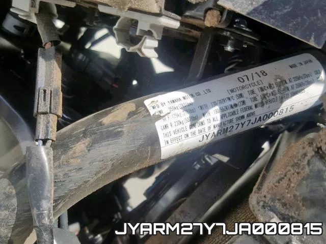 JYARM27Y7JA000815 фото 2