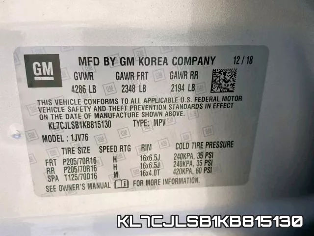 KL7CJLSB1KB815130 фото 2