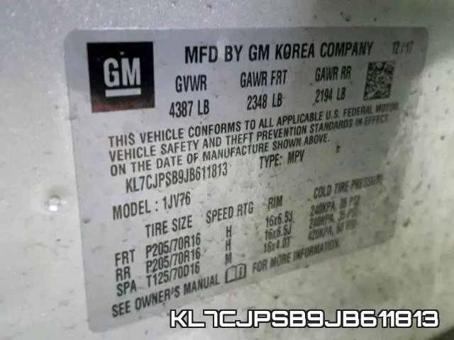 KL7CJPSB9JB611813 фото 2