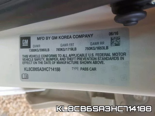 KL8CB6SA3HC714188 фото 2