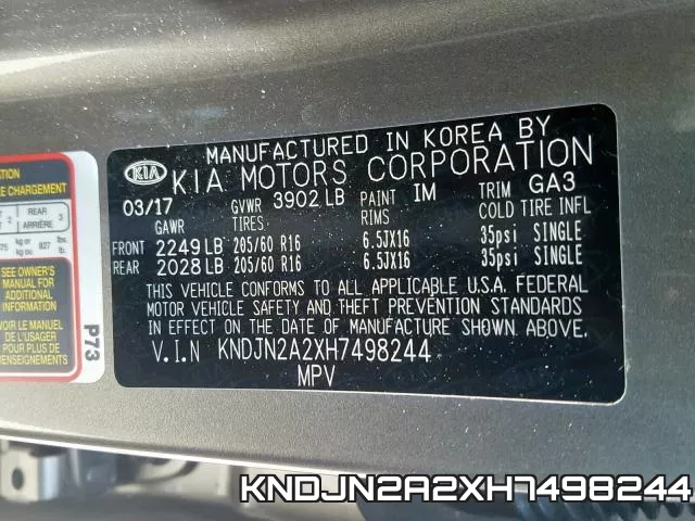 KNDJN2A2XH7498244 фото 2