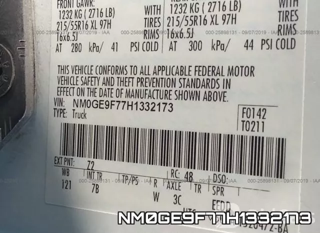 NM0GE9F77H1332173 фото 10