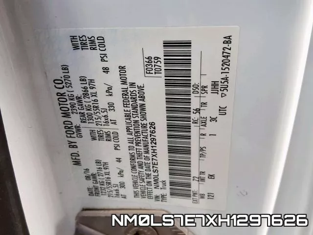 NM0LS7E7XH1297626 фото 2