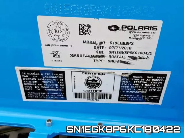 SN1EGK8P6KC180422 фото 2