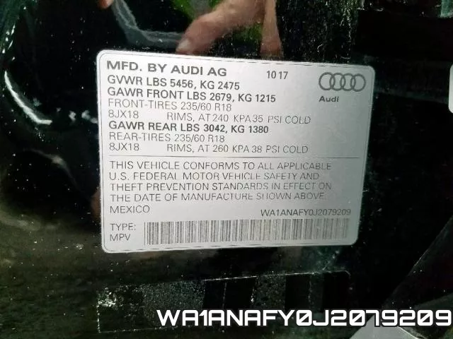 WA1ANAFY0J2079209 фото 2