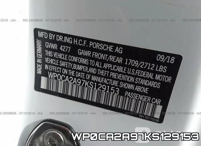 WP0CA2A97KS129153 фото 10