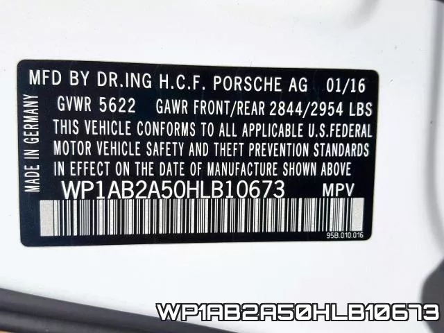 WP1AB2A50HLB10673 фото 2