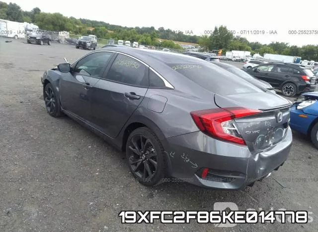 19XFC2F86KE014778 фото 4