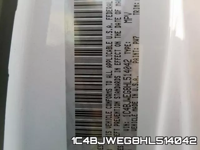 1C4BJWEG8HL514042 фото 2