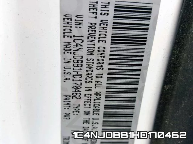 1C4NJDBB1HD170462 фото 2