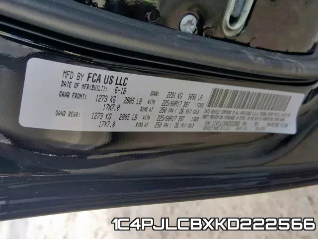 1C4PJLCBXKD222566 фото 2